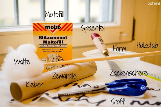 Schmuckständer aus Zewarolle und Beton
