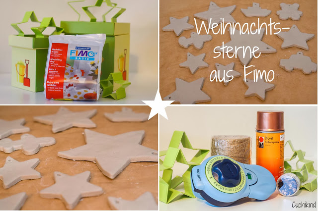 Weihnachtssterne aus Fimo