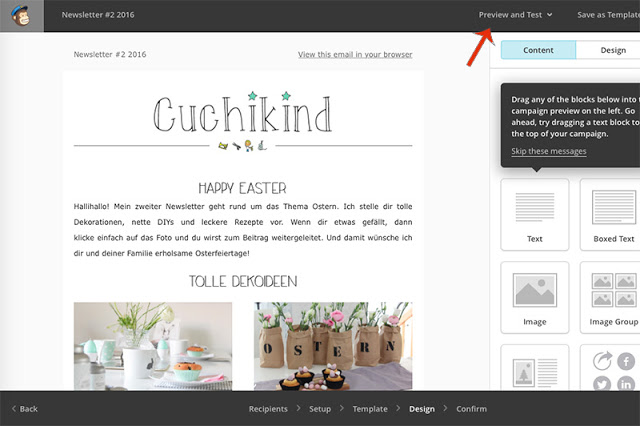 Newsletter mit Mailchimp
