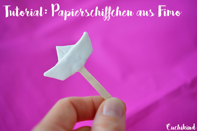 Papierschiffchen aus Fimo