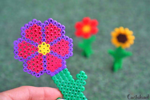 Hama beads flowers Hama beads flowers