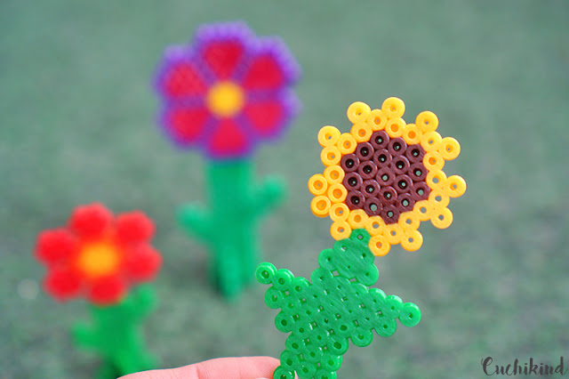 Sonnenblume aus Bügelperlen Sonnenblume aus Bügelperlen