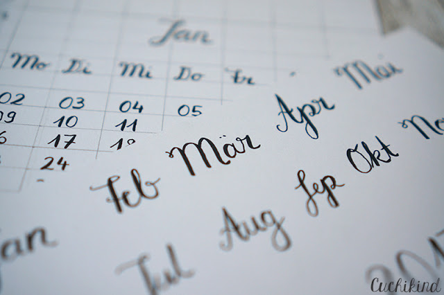Kalender Handlettering