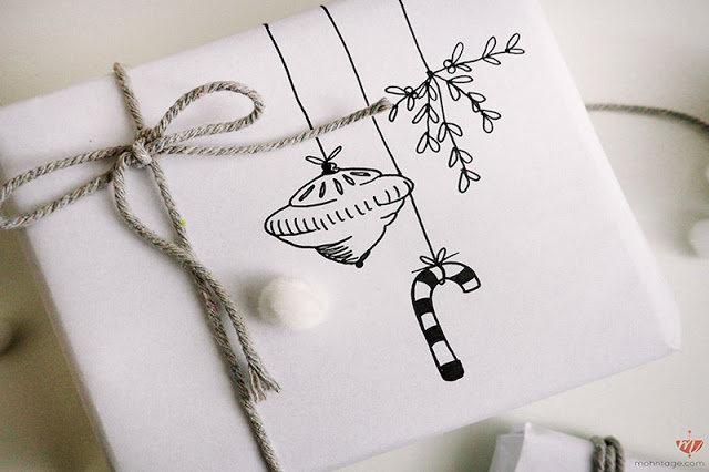 Geschenkpapier bemalen