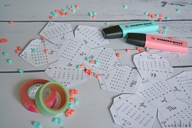 3d-Kalender basteln 3d-Kalender basteln