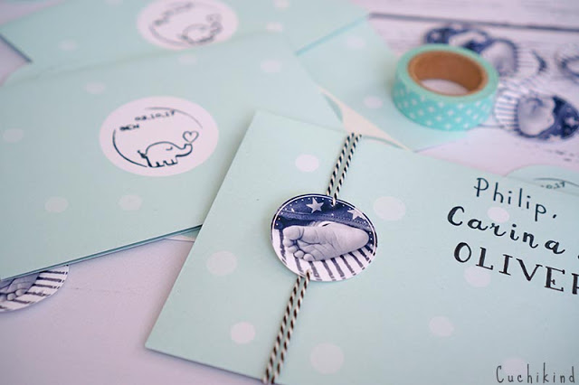 Babydankeskarte Stempel