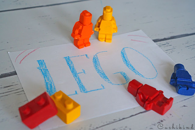 Legofigur Wachsmalstift