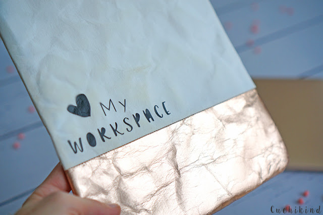 Nähen einer Laptophülle rosegold