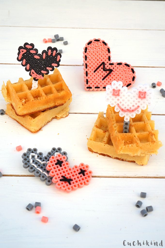 bestickte Bügelperlen zum Muttertag Geschenkidee von Cuchikind