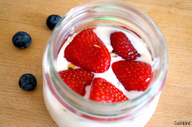 Nachtisch mit Erdbeeren