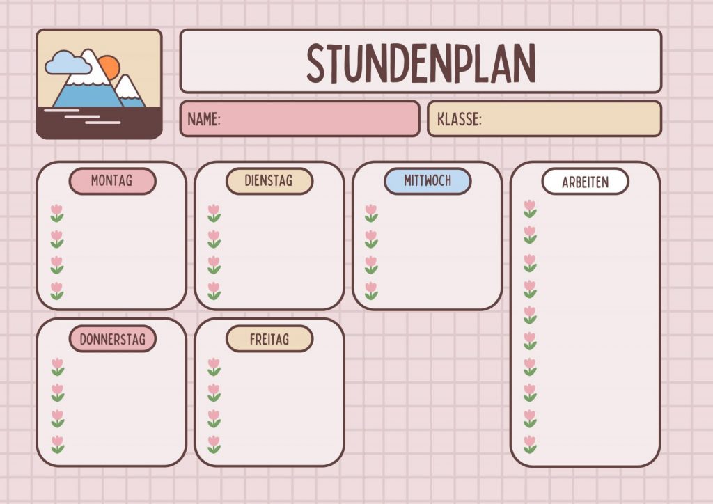 Stundenplan Blumen